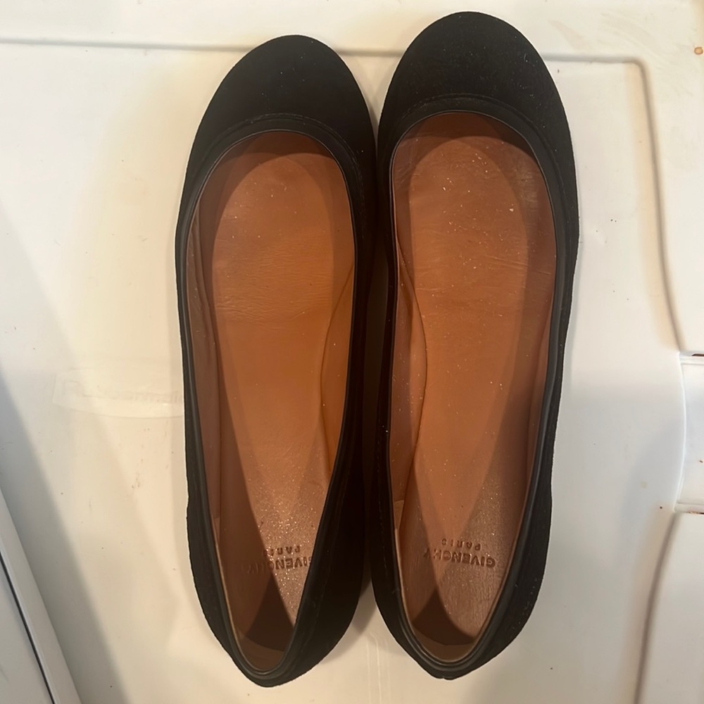 Givenchy black suede flat. Never worn.